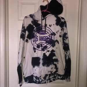 Tie Dye Lakers Hoodie Men’s Large